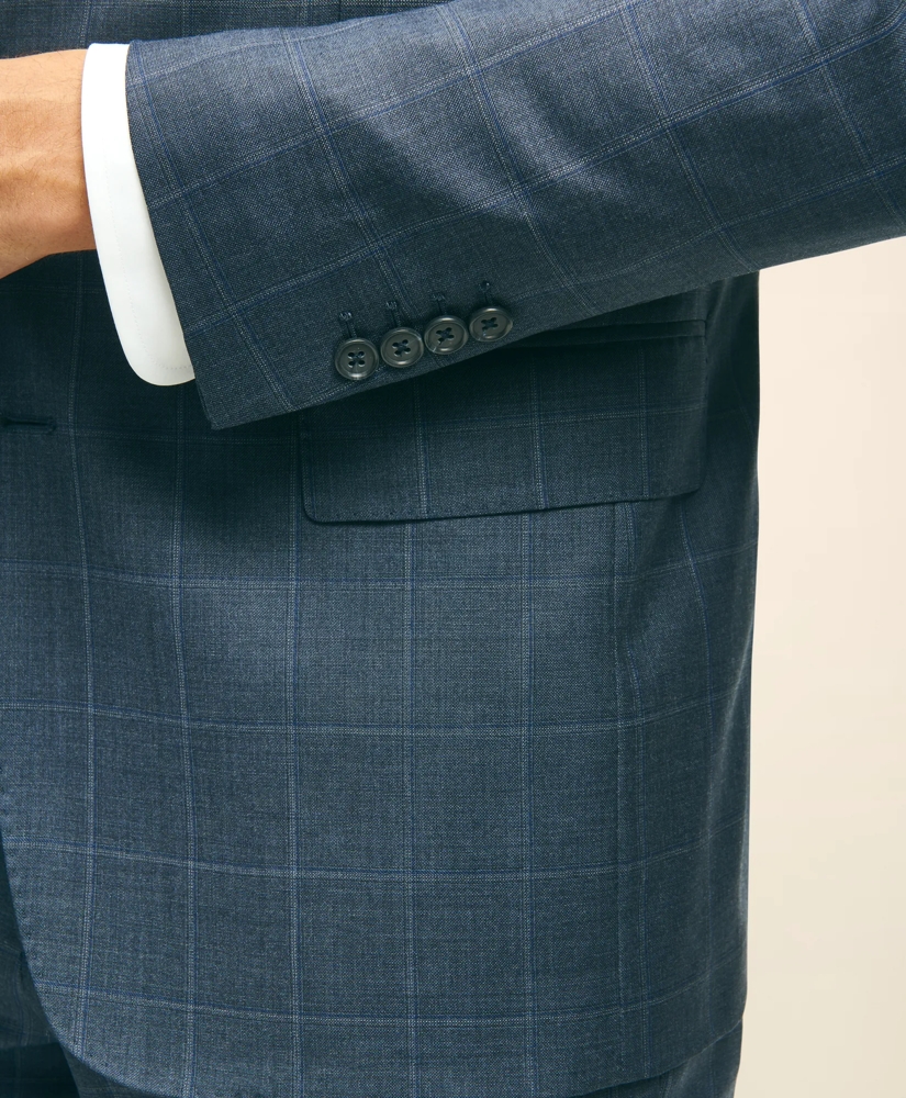 Classic Fit Wool Windowpane 1818 Suit, image 5