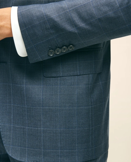 Classic Fit Wool Windowpane 1818 Suit, image 5