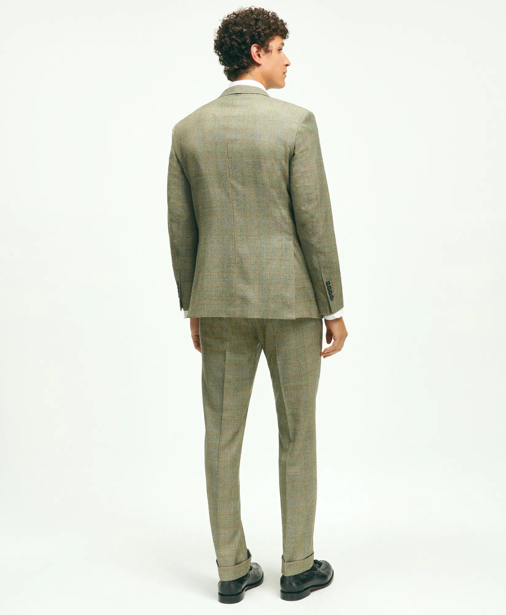 Classic Fit Stretch Wool Windowpane 1818 Suit