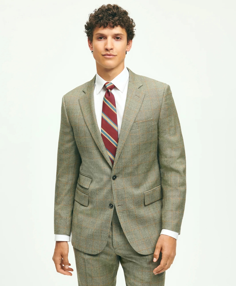 Classic Fit Stretch Wool Windowpane 1818 Suit, image 3