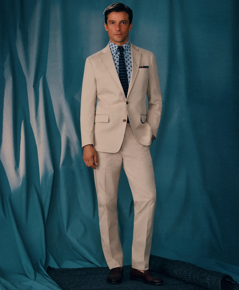 Classic Fit Stretch Cotton Suit Pants, image 4