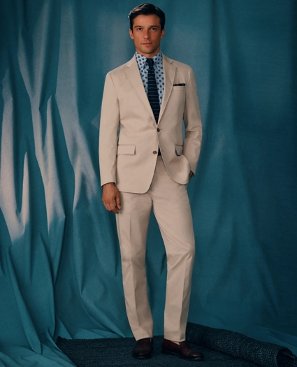 Classic Fit Stretch Cotton Suit Pants