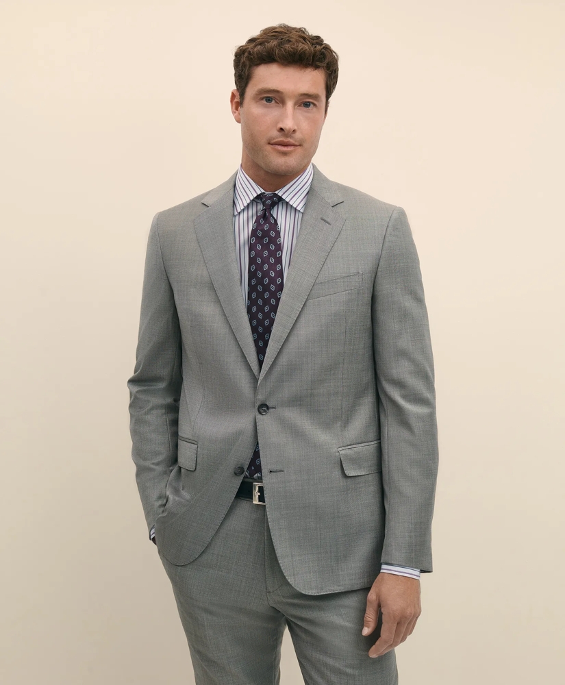 Classic Fit Wool Sharkskin 1818 Suit, image 2