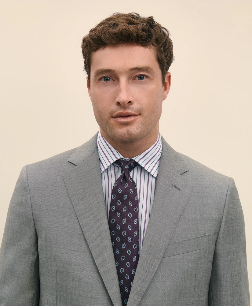 Classic Fit Wool Sharkskin 1818 Suit, image 3