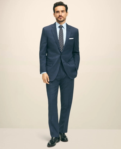Traditional Fit Wool Checked 1818 Suit, image 1