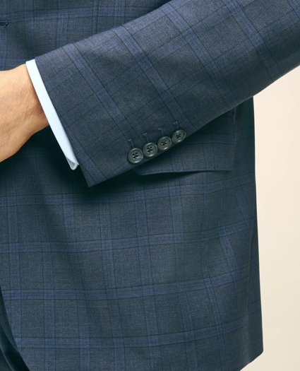 Traditional Fit Wool Checked 1818 Suit, image 5