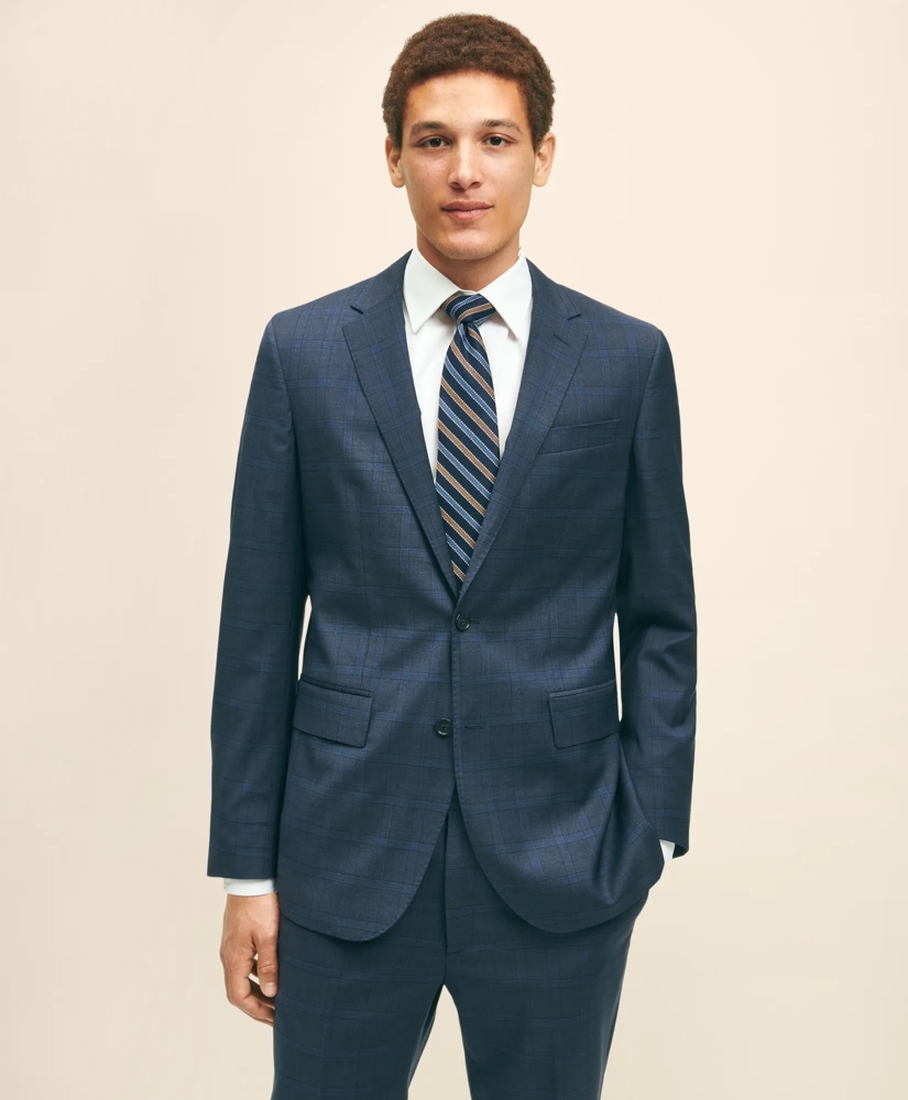 Slim Fit Wool Checked 1818 Suit, image 3