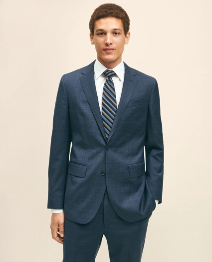Slim Fit Wool Checked 1818 Suit, image 3