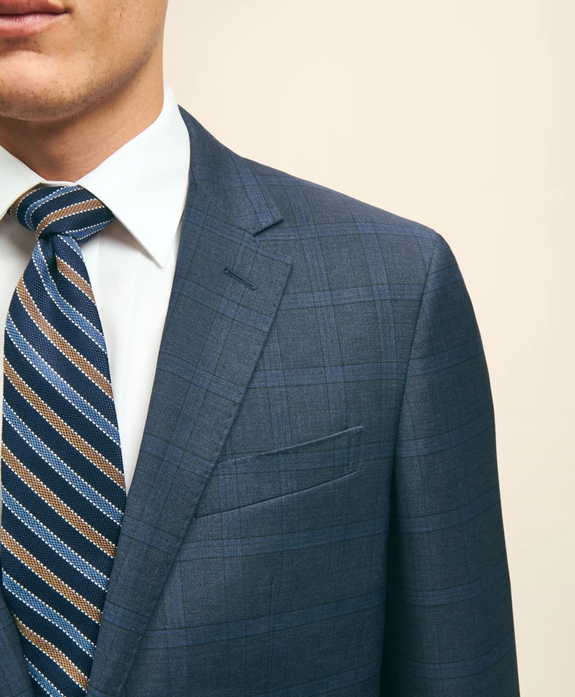 Slim Fit Wool Checked 1818 Suit, image 4