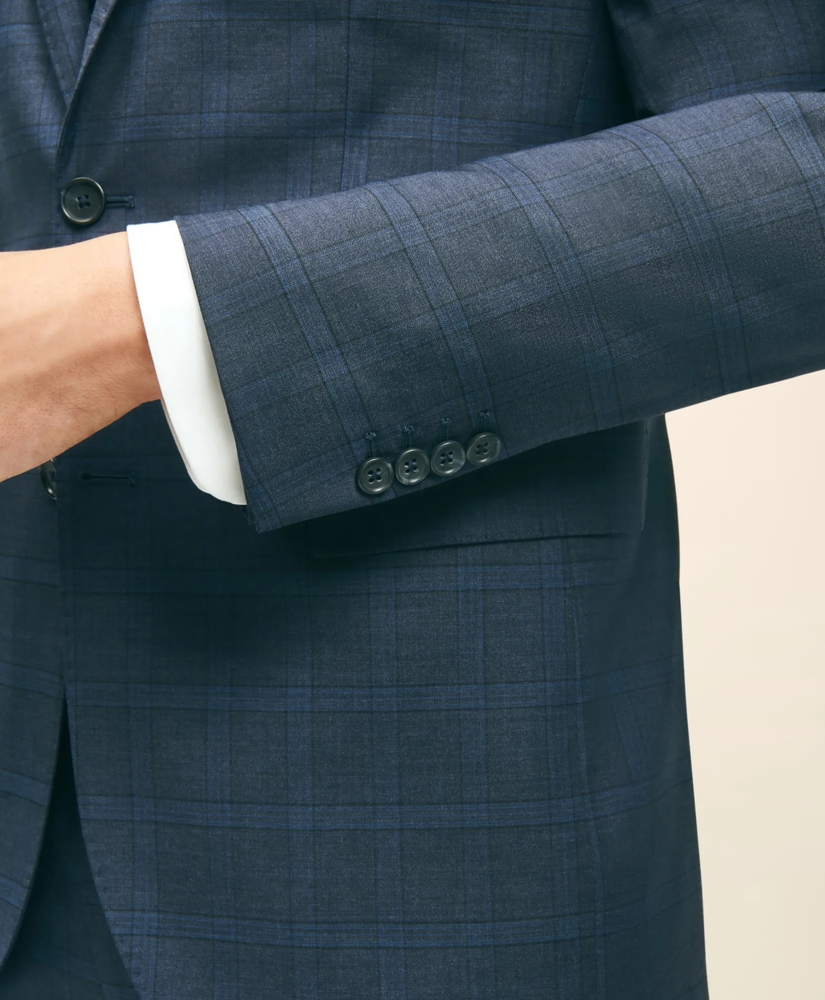 Slim Fit Wool Checked 1818 Suit, image 5