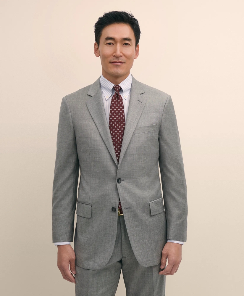 Traditional Fit  Wool Sharkskin 1818 Suit, image 2