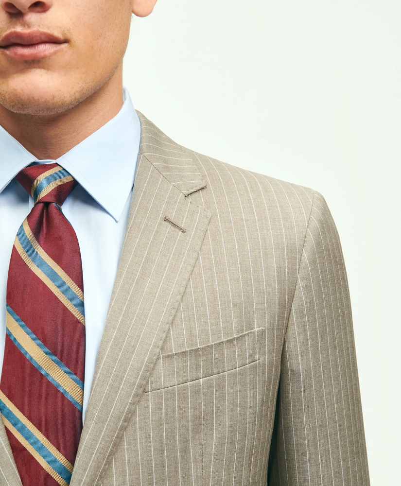 Slim Fit Wool Pinstripe 1818 Suit, image 4