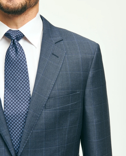 Traditional Fit Wool Windowpane 1818 Suit, image 4