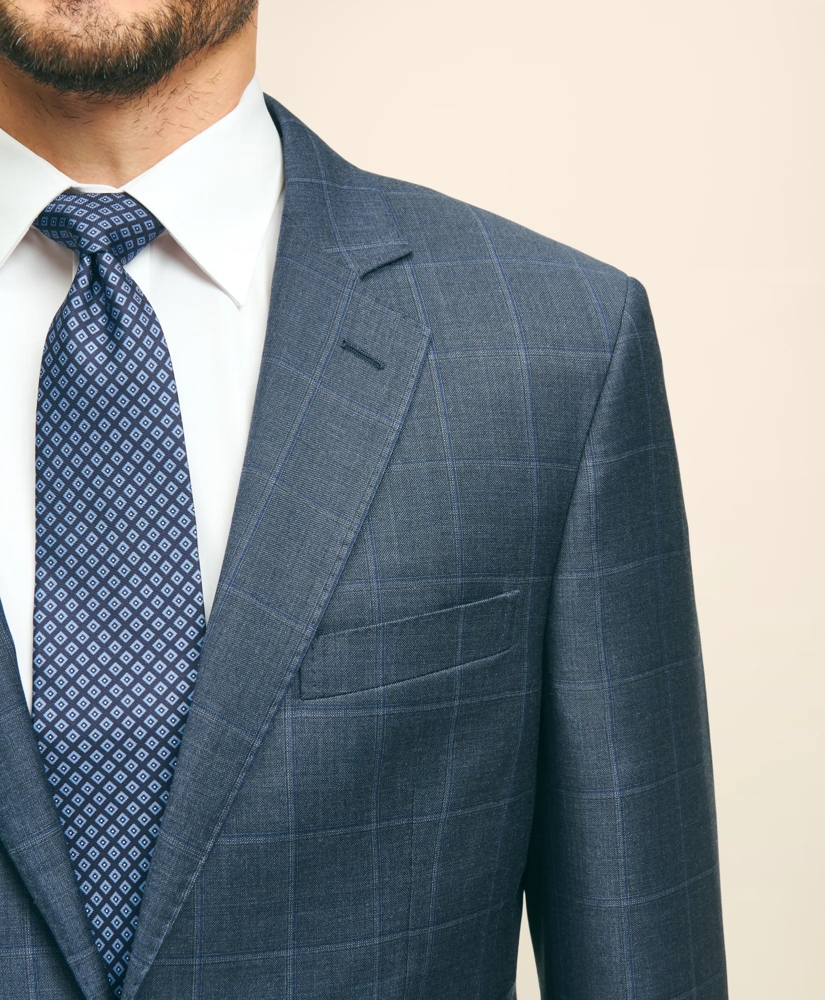 Traditional Fit Wool Windowpane 1818 Suit, image 4