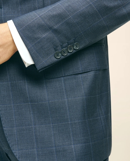 Traditional Fit Wool Windowpane 1818 Suit, image 5