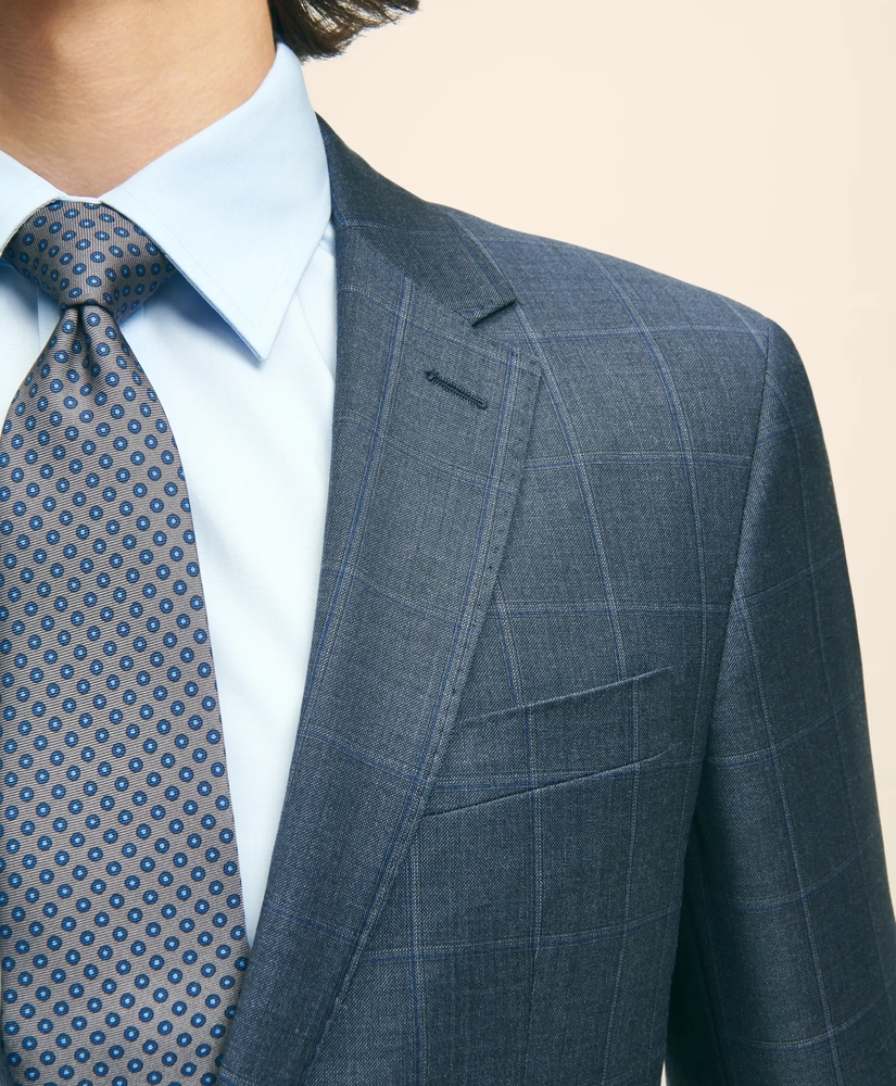 Slim Fit Wool Windowpane 1818 Suit, image 4