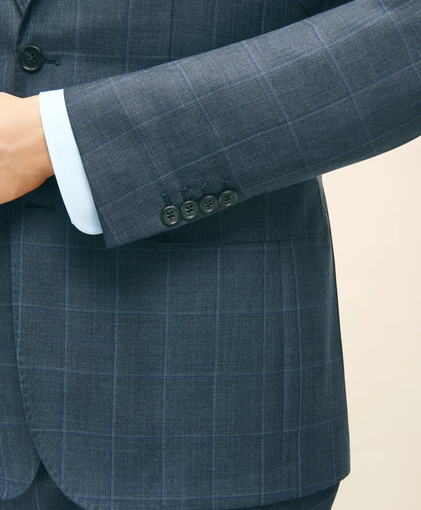 Slim Fit Wool Windowpane 1818 Suit, image 5