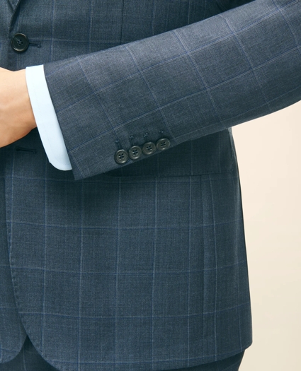 Slim Fit Wool Windowpane 1818 Suit, image 5