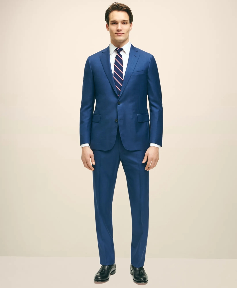 Men's Classic Fit Wool Sharkskin 1818 Suit | Brooks Brothers