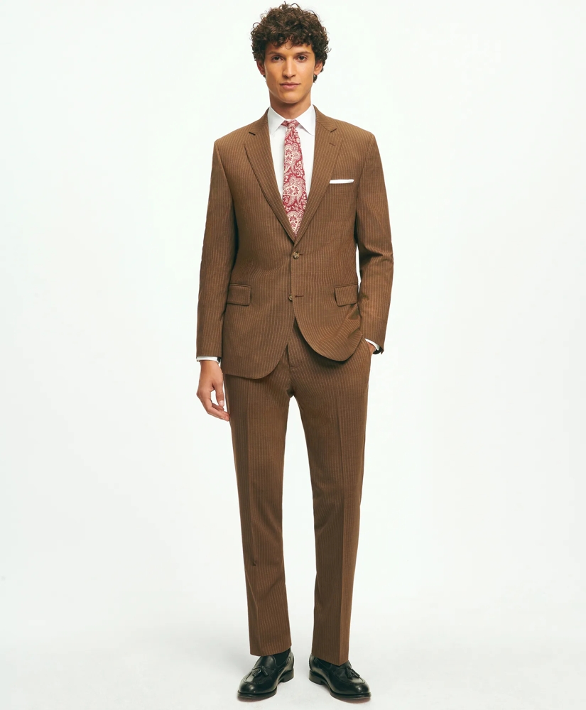 Classic Fit Stretch Wool Pinstripe 1818 Suit, image 1