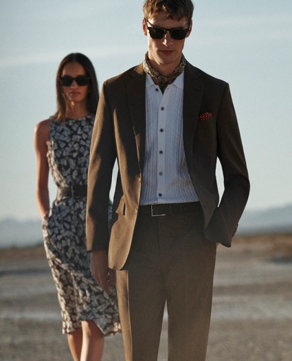 Classic Fit Stretch Wool Pinstripe 1818 Suit, image 6