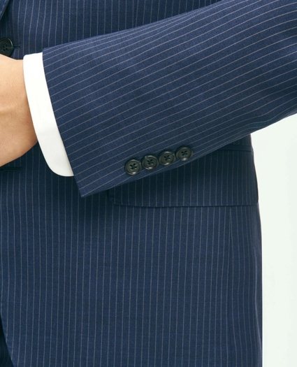 Brooks Brothers Explorer Collection Classic Fit Wool Pinstripe Suit Jacket, image 4