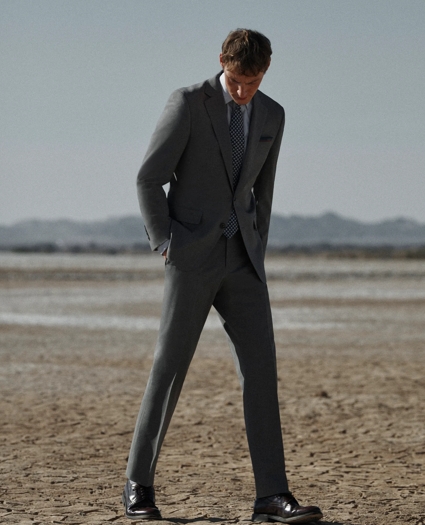 Brooks Brothers Explorer Collection Classic Fit Wool Pinstripe Suit Jacket, image 4