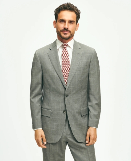 Traditional Fit 1818 Windowpane Suit In Wool, image 1