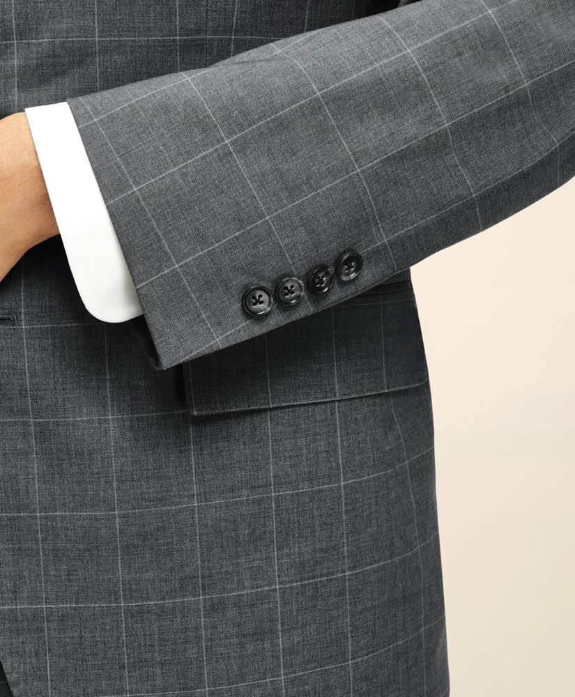 Traditional Fit 1818 Windowpane Suit In Wool, image 5