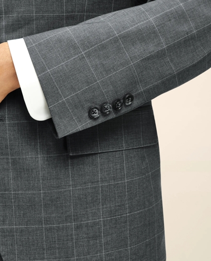 Traditional Fit 1818 Windowpane Suit In Wool, image 5
