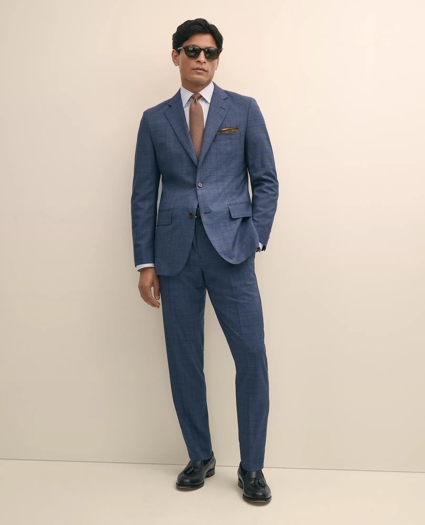 Slim Fit Wool Checked 1818 Suit, image 1