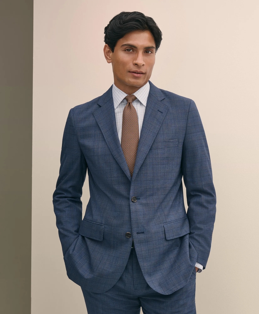 Slim Fit Wool Checked 1818 Suit, image 2