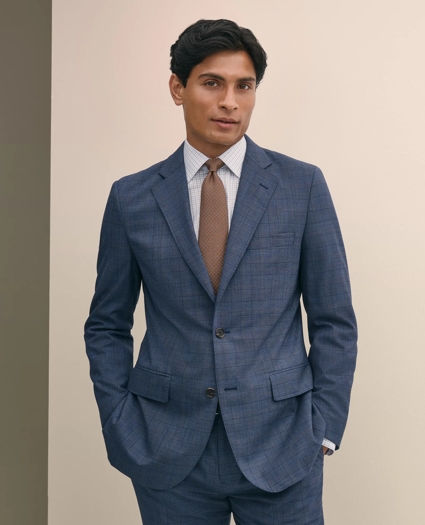 Slim Fit Wool Checked 1818 Suit, image 2