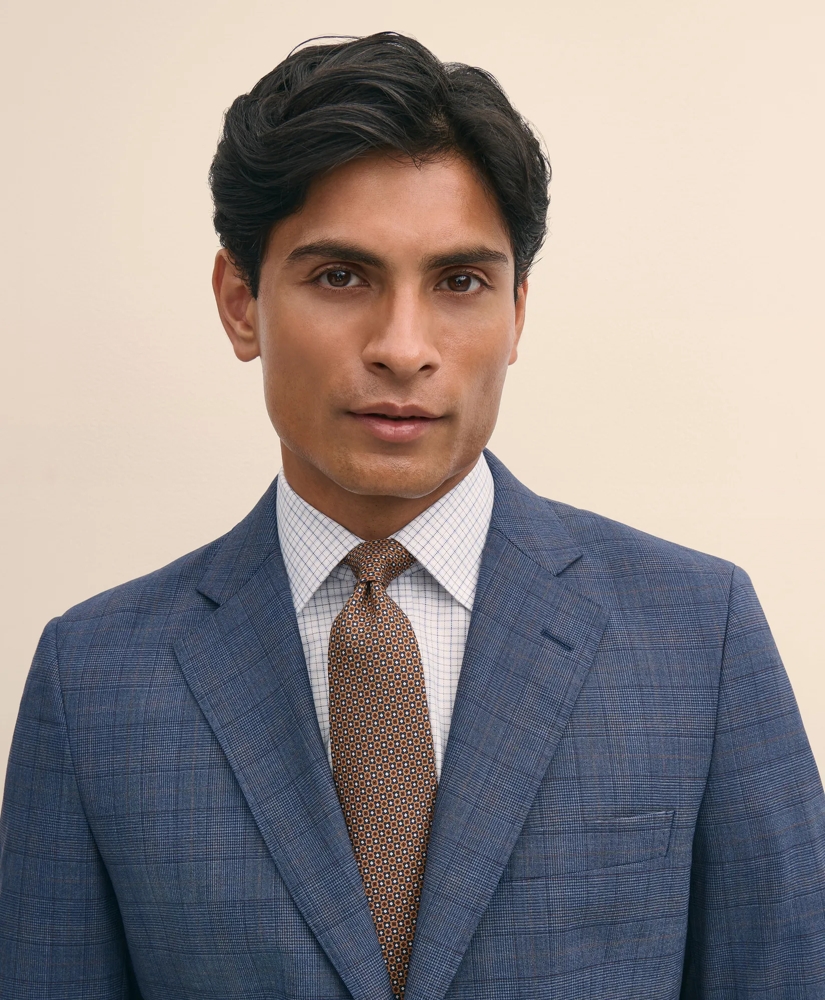 Slim Fit Wool Checked 1818 Suit, image 4