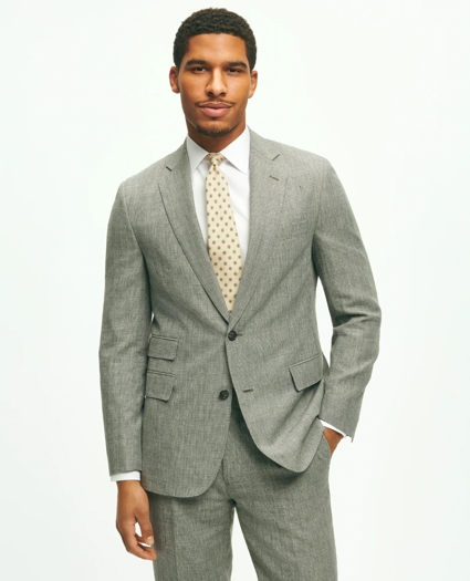 Classic Fit 1818 Houndstooth Suit In Linen-Wool Blend, image 2