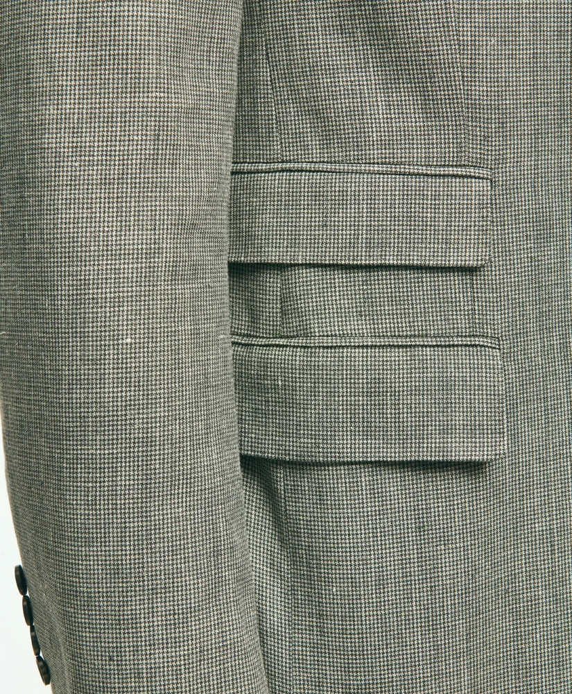 Classic Fit 1818 Houndstooth Suit In Linen-Wool Blend