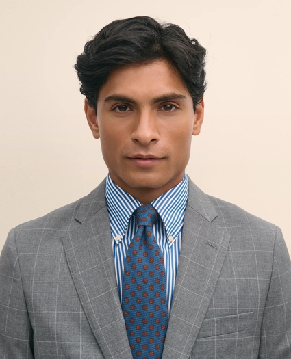 Slim Fit 1818 Windowpane Suit In Wool, image 4