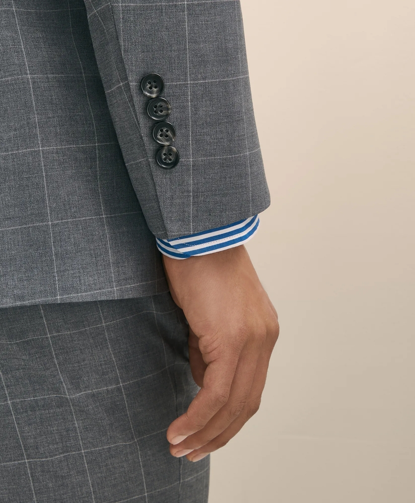 Slim Fit 1818 Windowpane Suit In Wool, image 5