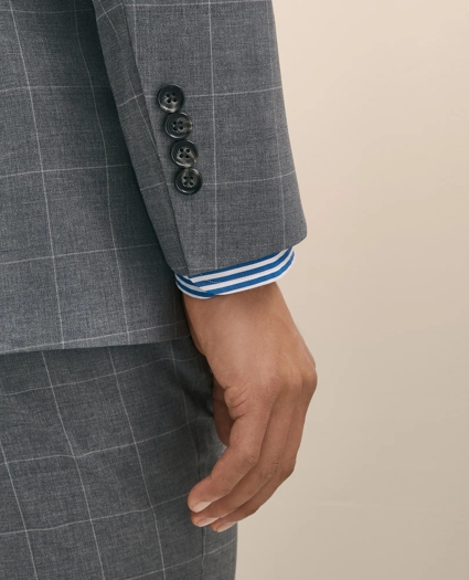 Slim Fit 1818 Windowpane Suit In Wool, image 5