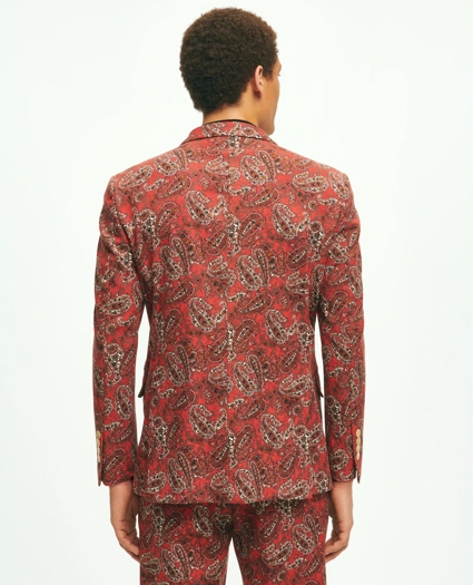 Slim Fit Paisley Suit Jacket In Cotton Blend, image 3