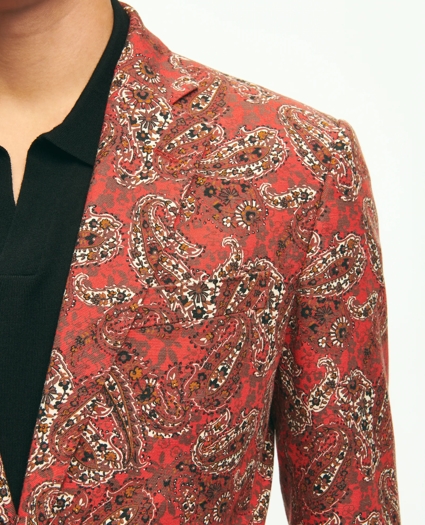 Slim Fit Paisley Suit Jacket In Cotton Blend, image 4