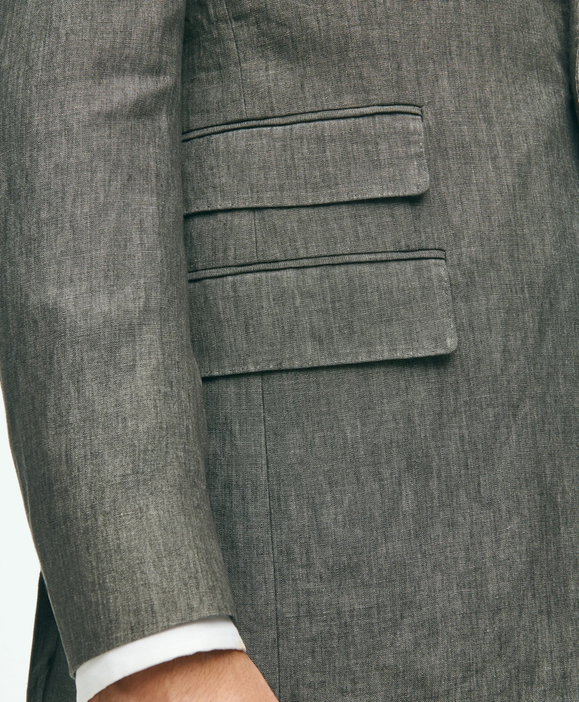 Slim Fit Linen Suit Jacket, image 6