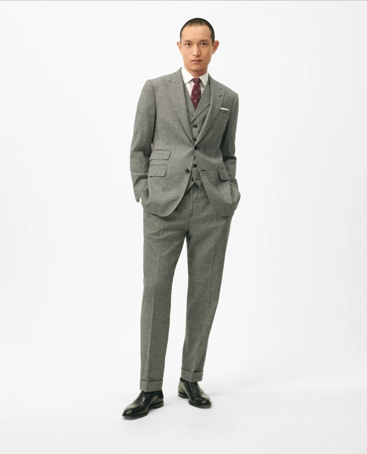 Slim Fit Houndstooth Wool-Cashmere Suit Jacket