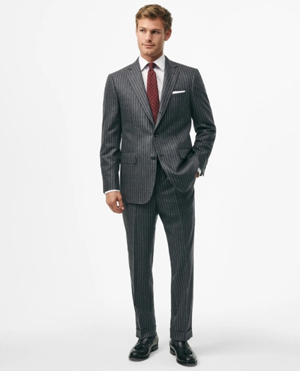 Classic Fit Wool Cashmere Flannel Pinstripe 1818 Suit, image 1