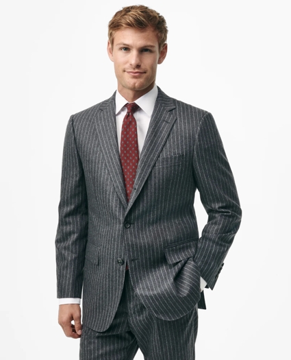 Classic Fit Wool Cashmere Flannel Pinstripe 1818 Suit, image 2