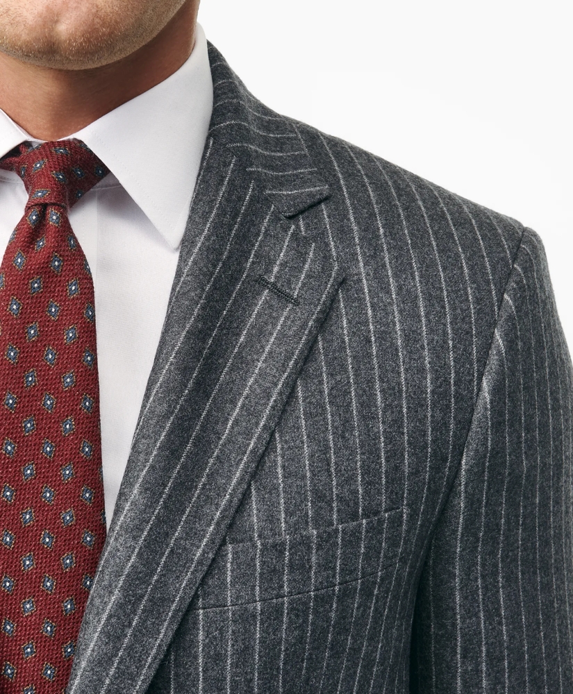 Classic Fit Wool Cashmere Flannel Pinstripe 1818 Suit, image 4