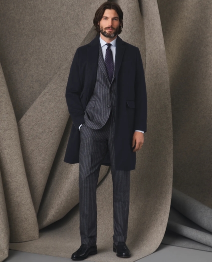 Classic Fit Wool Cashmere Flannel Pinstripe 1818 Suit, image 6
