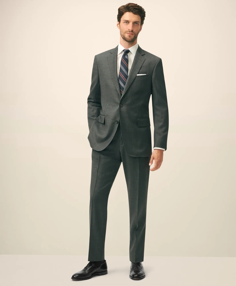 Classic Fit Wool Windowpane 1818 Suit, image 2