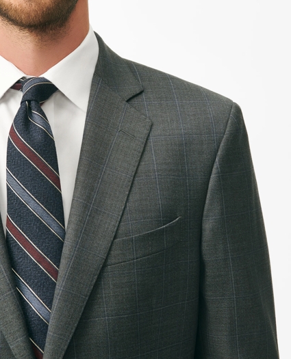 Classic Fit Wool Windowpane 1818 Suit, image 3