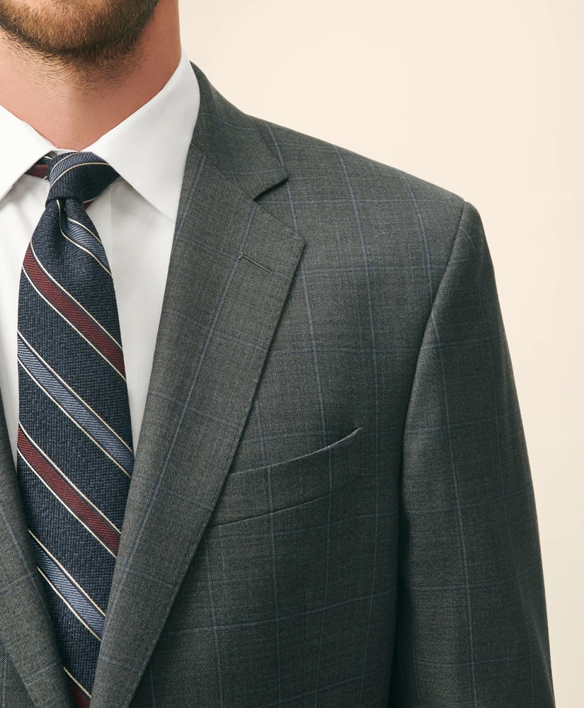 Classic Fit Wool Windowpane 1818 Suit, image 3